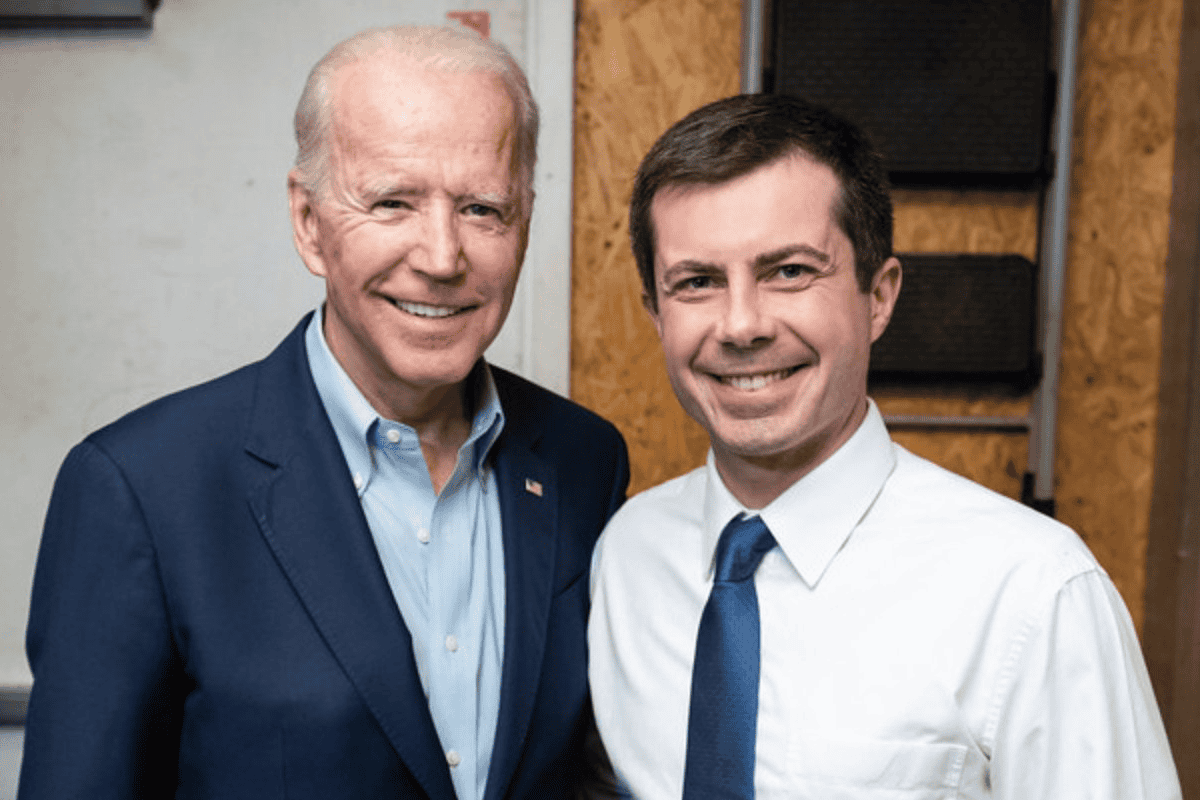 Then-President-elect Joe Biden and now-U.S. Secretary of Transportation Pete Buttigieg, published Nov. 20, 2020. (Photo/Buttigieg, X)