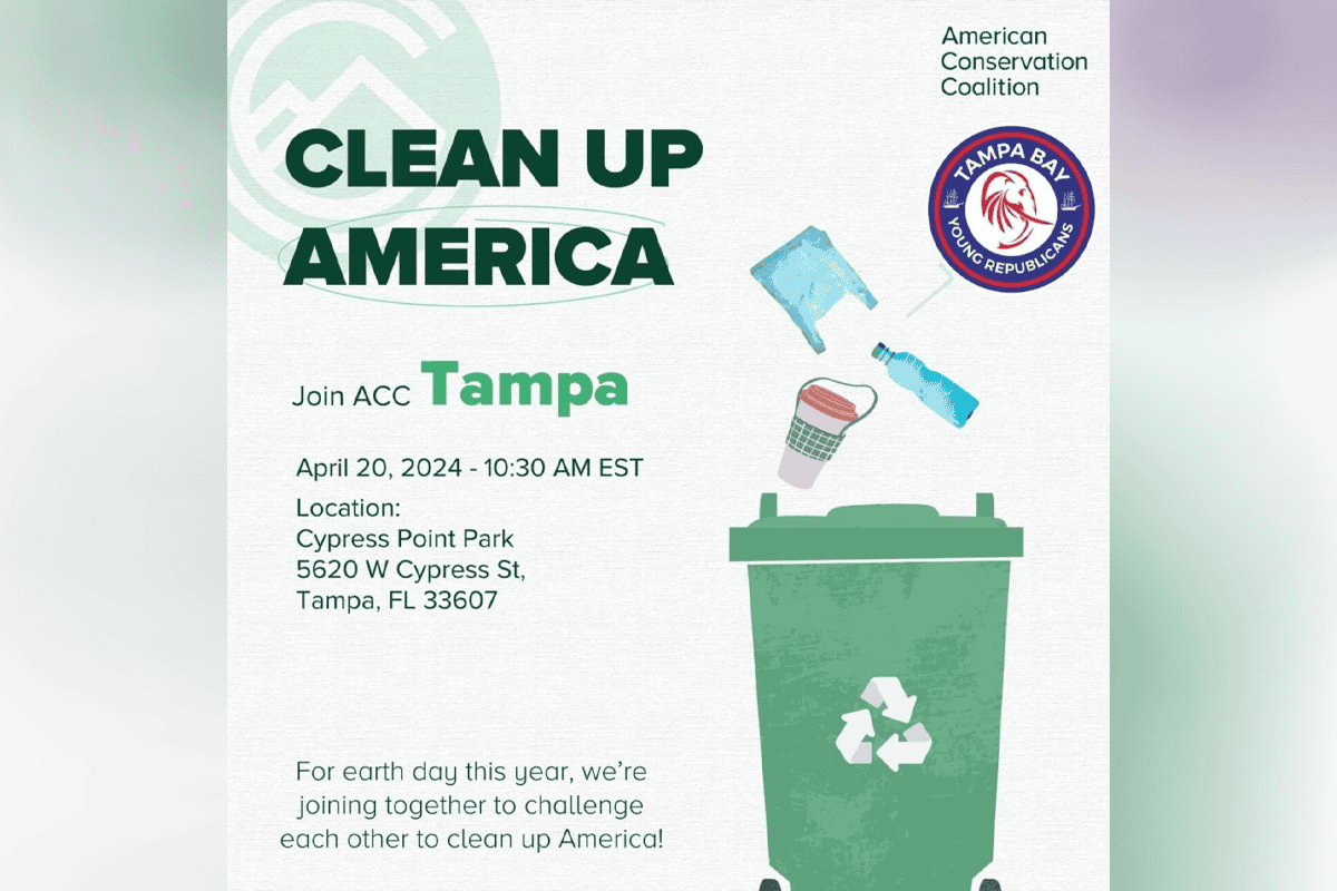 "Clean Up America" in Tampa, Fla., flyer. (Image/American Conservation Coalition)