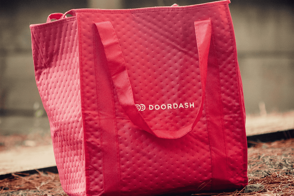 DoorDash delivery bag, Oct. 11, 2020. (Photo/Griffin Wooldridge, Unsplash)