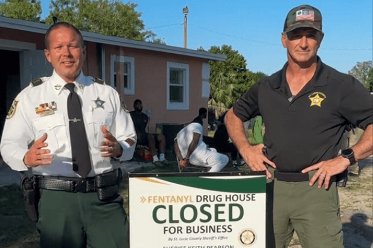 St. Lucie County Sheriff Keith Pearson discusses latest fentanyl trafficking bust, April 2, 2024. (Video/Sheriff Keith Pearson, TikTok)