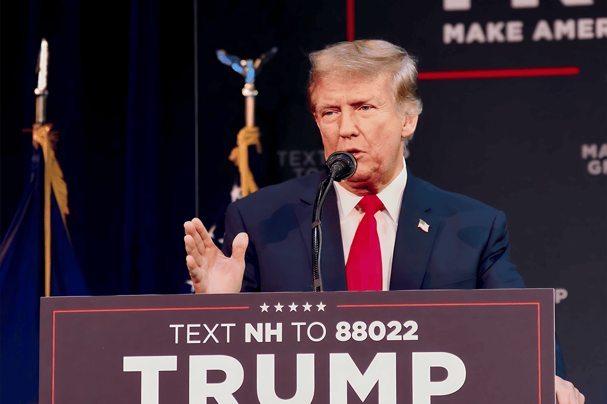 <a href=https://www.flickr.com/photos/190109359@N08/53481310361/>Former President Donald Trump holds campaign rally at the Rochester Opera House in Rochester, N.H., Jan. 21, 2024.</a> (Photo/Liam Enea, Flickr)