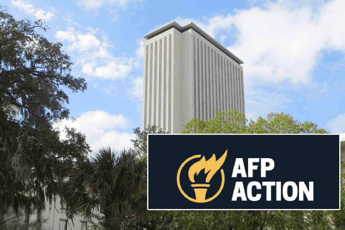 AFP Action logo, and the Florida Capitol building. (Photos/AFP Action; David Wilson)