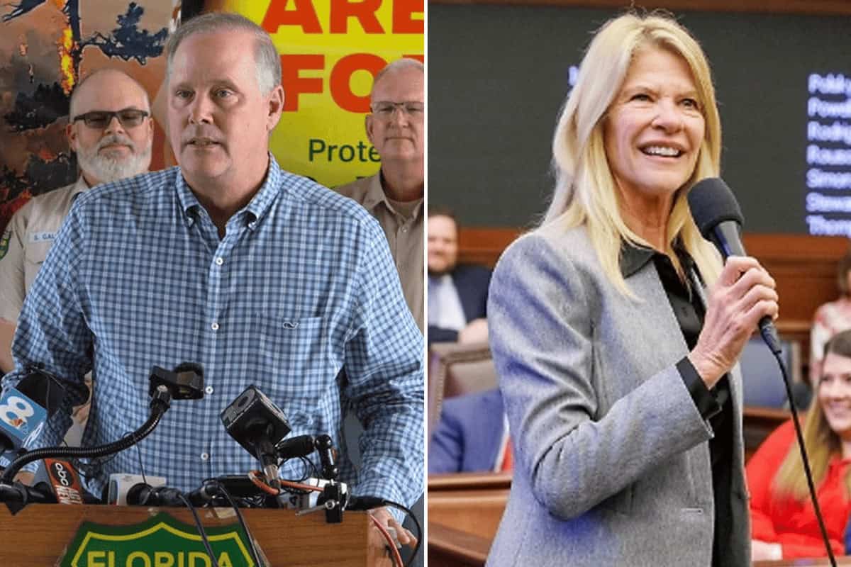 Florida Agriculture Commissioner Wilton Simpson and Sen. Debbie Mayfield. (Photos/Simpson; Florida Senate)