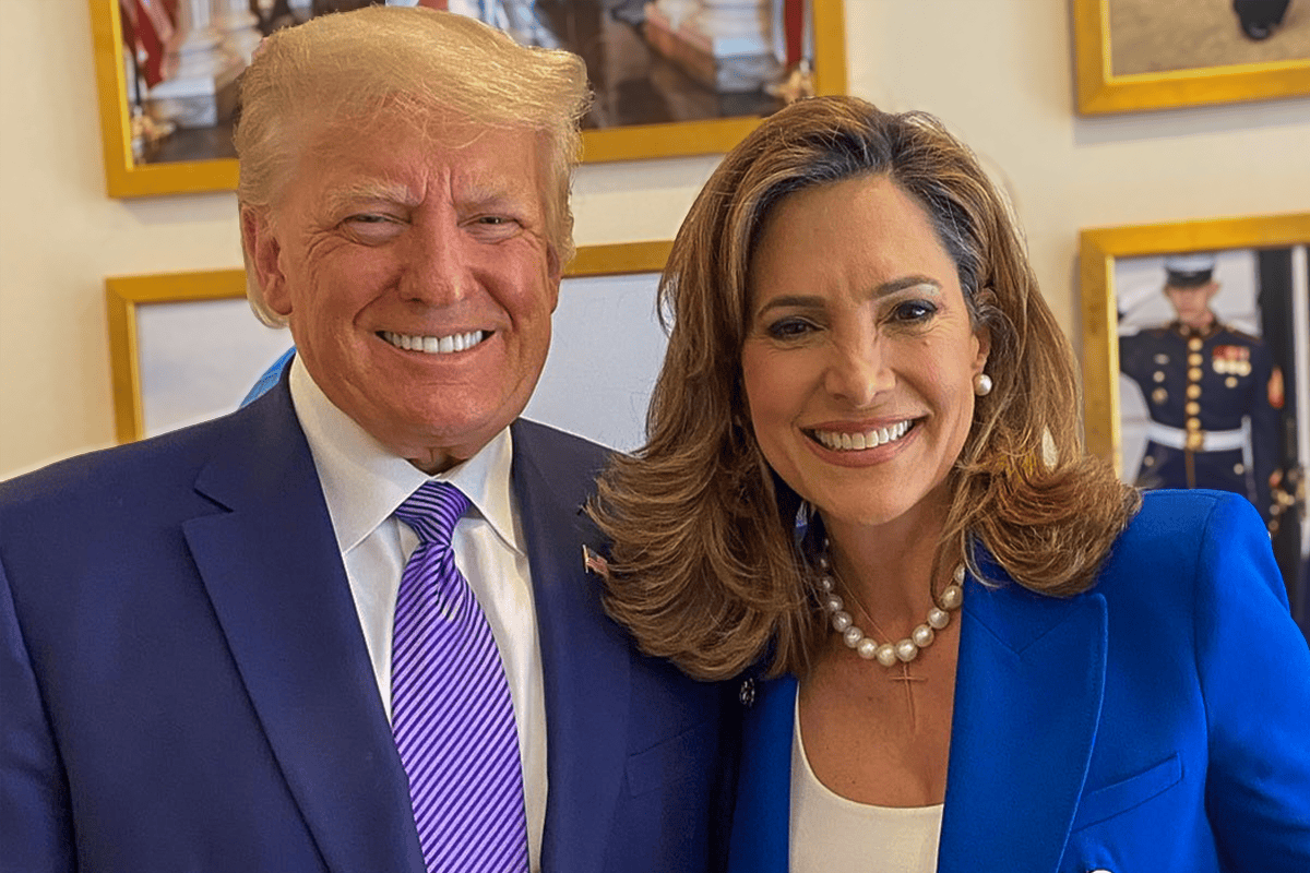 Former President Donald Trump and U.S. Rep. Maria Elvira Salazar. (Photo/Salazar, X)