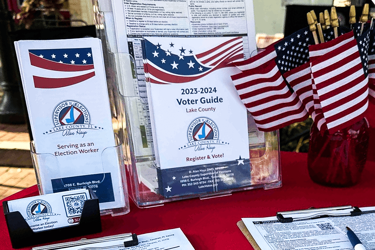 Lake County Supervisor of Elections table, May 3, 2024. (Photo/Lake County Supervisor of Elections)