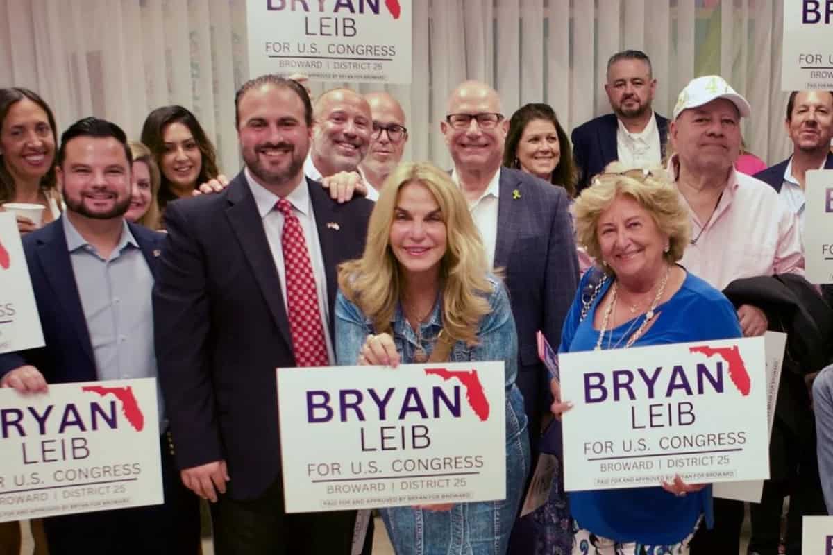 FL-25 candidate Bryan Leib and supporters. (Photo/Leib, X)